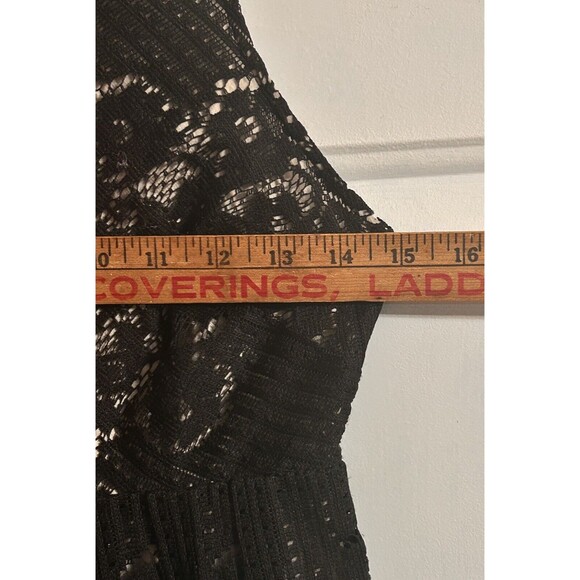 Free People Fit & Flare Black Lace Dress Cut Out Back Lined Sleeveless Size 0 - Picture 5 of 13